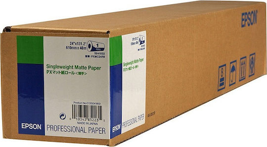 Epson Singleweight Matte Plotterpapierrolle 610mm x 40m 120gr/m²