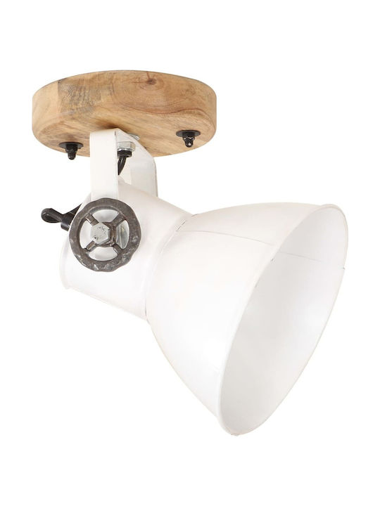 vidaXL Single Spot with Socket E27 in White Color