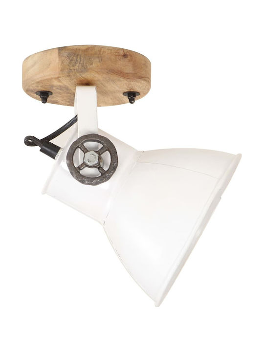 vidaXL Single Spot with Socket E27 in White Color