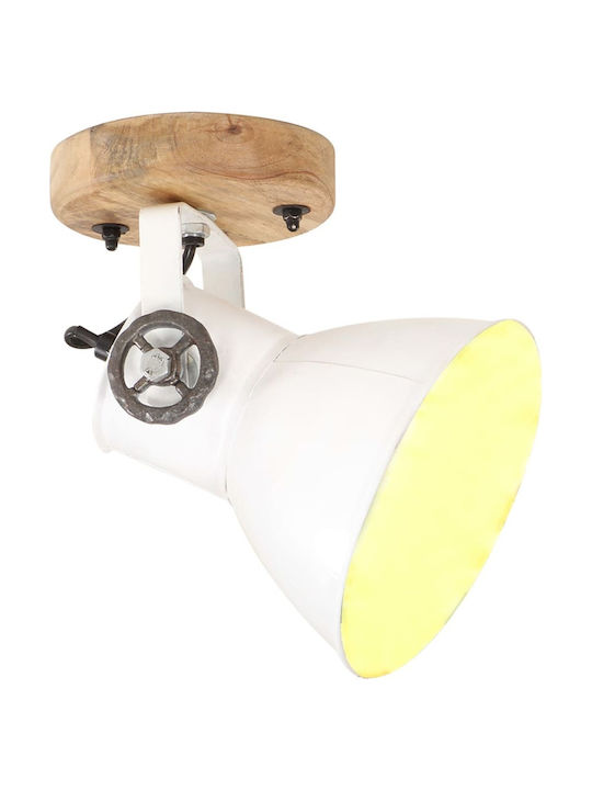 vidaXL Single Spot with Socket E27 in White Color
