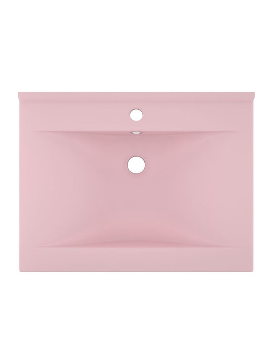 vidaXL Επικαθήμενος Νιπτήρας Κεραμικός 60x46x16cm Ροζ