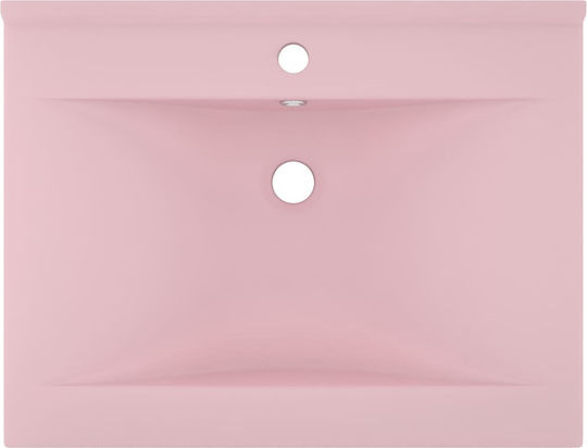 vidaXL Deasupra Blatului Chiuvetă Ceramică 60x46x16cm Roz