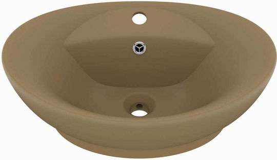 vidaXL Επικαθήμενος Νιπτήρας Κεραμικός 58.5x39x21cm vidaXL Επικαθήμενος Νιπτήρας Κεραμικός 58.5x39x21cm