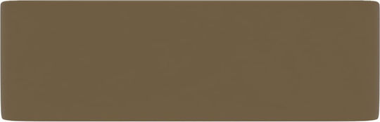 vidaXL Countertop Sink Ceramic 41x30x12cm Brown
