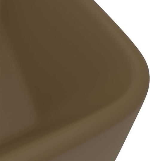 vidaXL Countertop Sink Ceramic 41x30x12cm Brown