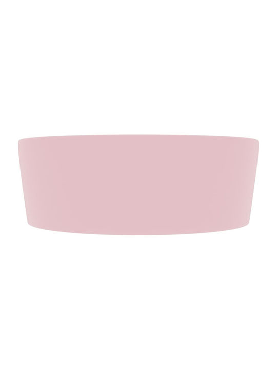 vidaXL Aufgesetztes Waschbecken Keramik 36x36x13cm Rosa