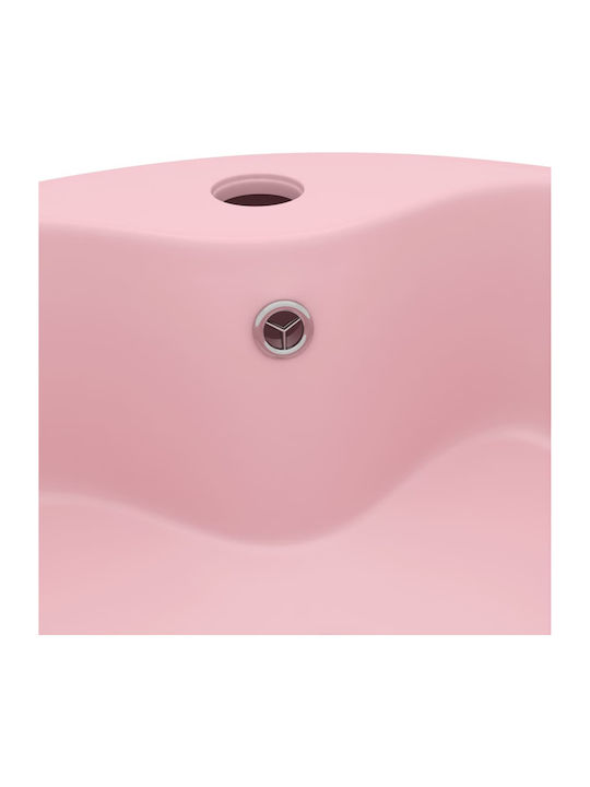 vidaXL Aufgesetztes Waschbecken Keramik 36x36x13cm Rosa