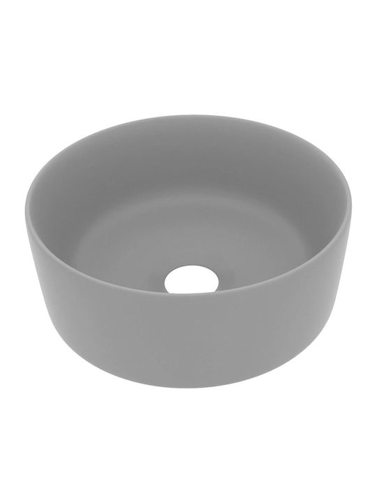 vidaXL Vessel Sink Ceramic 40x40x15cm Gray