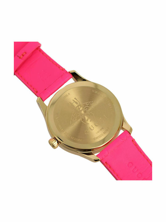 Gucci G-Timeless Women's Watch with Fuchsia Leather Strap