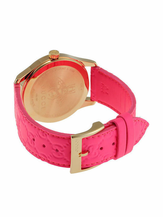 Gucci G-Timeless Women's Watch with Fuchsia Leather Strap