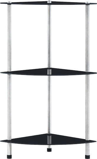 Γωνιακή Βιβλιοθήκη Μαύρο 30x3.5x67εκ. 249519 Γωνιακή Βιβλιοθήκη Μαύρο 30x3.5x67εκ. 249519