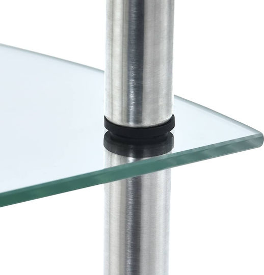Eckbibliothek Transparent 30x30x100cm