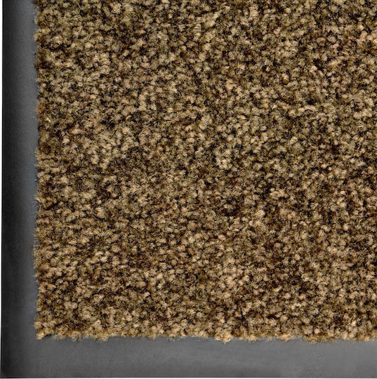 vidaXL Fußmatte Teppich mit rutschfester Unterlage Coffee 90x120cm