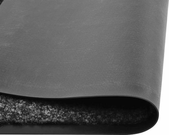 vidaXL Fußmatte Teppich mit rutschfester Unterlage Black 90x120cm