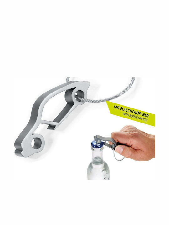 Troika Keychain Opener Metallic Silver