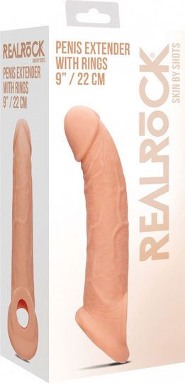 Shots Real Rock Penis Extender Προέκταση Πέους Flesh 22cm