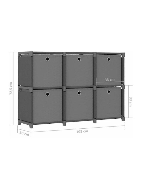Βιβλιοθήκη Γκρι 103x30x72.5εκ.