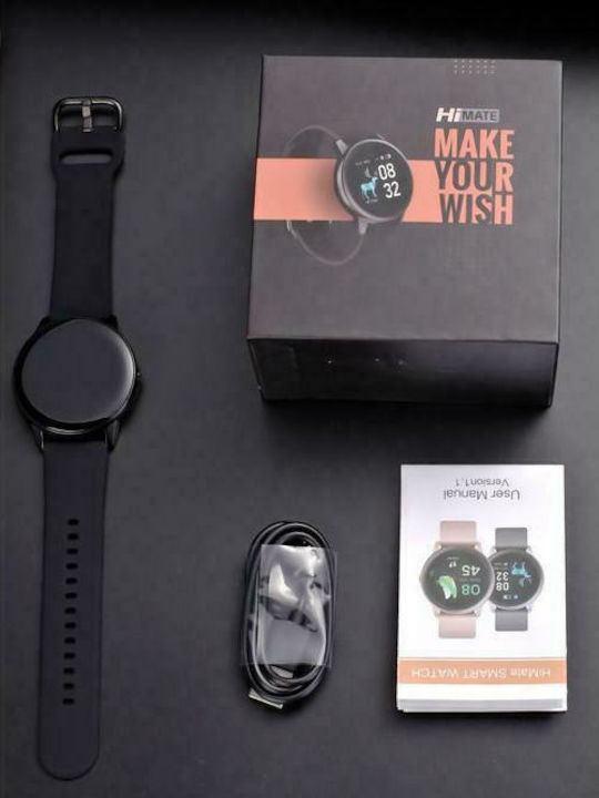 HiFuture HiMate Smartwatch mit Pulsmesser (Schwarz)