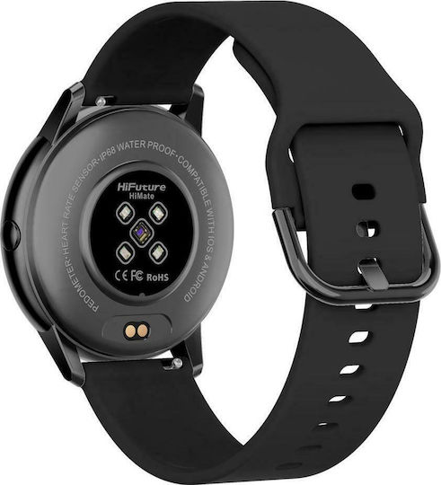 HiFuture HiMate Smartwatch με Παλμογράφο (Μαύρο)