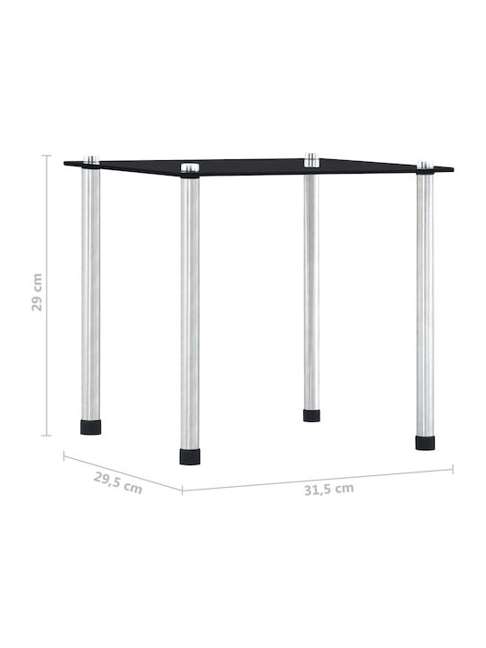 Set Zigon Rectangular Din Sticlă Neagră 3 Buc M45.5xL29.5xÎ37cm