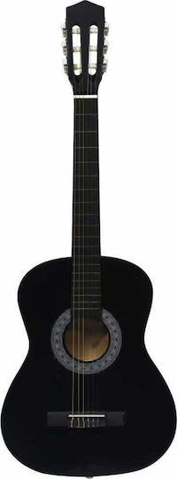 vidaXL Kids Classical Guitar 3/4 with Bag Black
