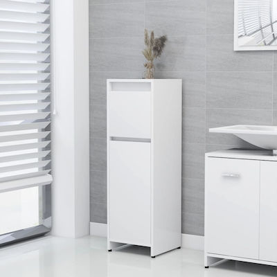 vidaXL Cabinet de coloană pentru baie Etaj M30xL30xH95cm Alb