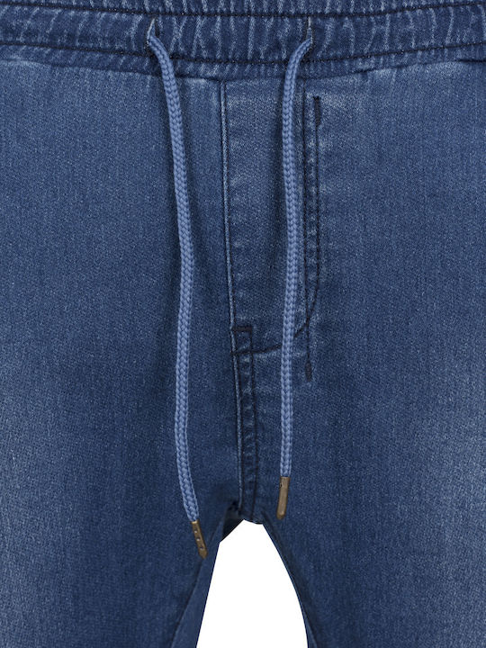 Pantaloni Jeans pentru Bărbați cu Croială Regular Albastru spălat