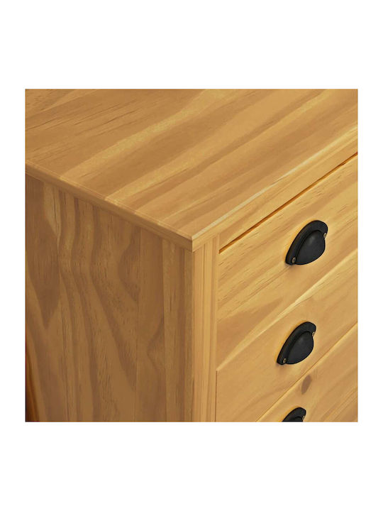 Chest of Drawers of Solid Wood with 5 Drawers 79x40x80cm
