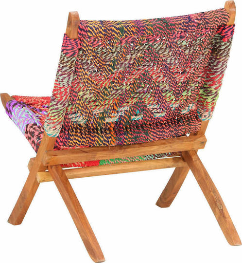 Outdoor-Sessel Hölzernes Mehrfarbig 59x72x79εκ.