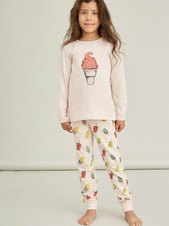 Name It Kinder Schlafanzug Winterlich Baumwoll Rosa
