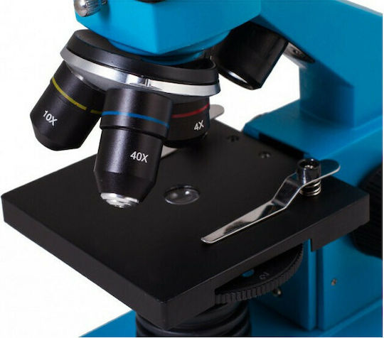 Levenhuk Rainbow 2L PLUS Biological Educational Monocular Microscope Azure 640x