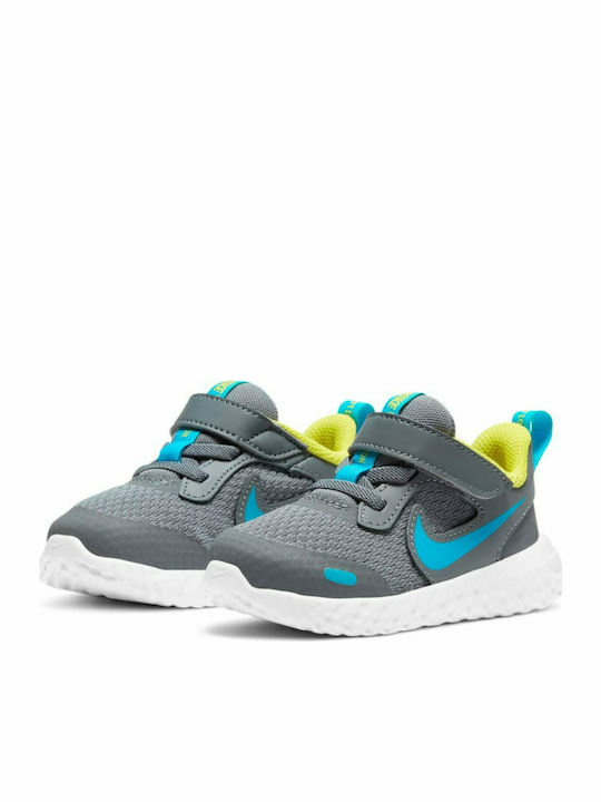 Revolution Revolution 5 Kids Sports Shoes Running with Hoop & Loop Closure Gray