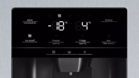 Bosch Side-by-Side Kühlschrank 560Es Total NoFrost H178.7xB90.8xT70.7cm. Inox KAG93AIEP