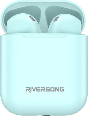 Riversong Air X18 Earbud Bluetooth Handsfree Earphones with Charging Case Blue