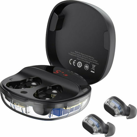 Baseus WM01 Plus In-Ear Bluetooth-Freisprecheinrichtung Kopfhörer mit Schweißresistenz und Ladeetui Schwarz