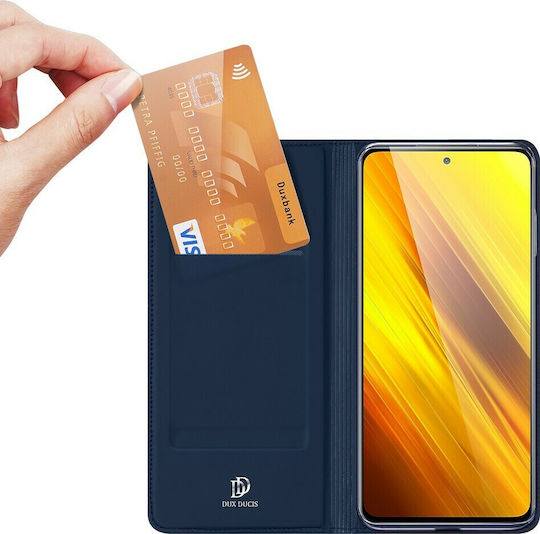 Dux Ducis Skin Pro Book Synthetic Leather Blue (Poco X3 NFC / X3 Pro)