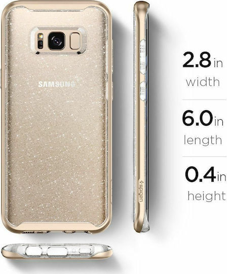 Spigen Neo Hybrid Crystal Glitter Задна корица Пластмаса Златист (Galaxy S8)