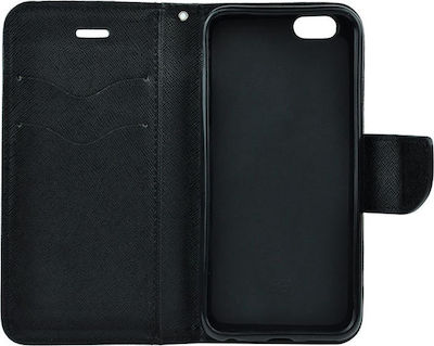 Fancy Synthetic Leather Wallet Black (Galaxy A31)