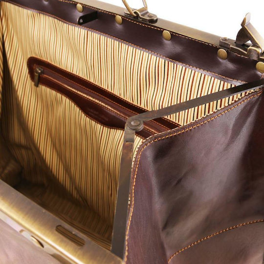 Tuscany Leather Δερμάτινη Ιατρική Τσάντα Madrid σε Καφέ Χρώμα