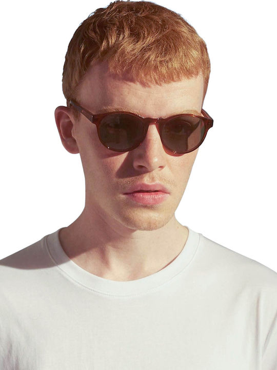 A.Kjaerbede Marvin Sunglasses with Gold Acetate Frame and Green Lenses KL1708-7