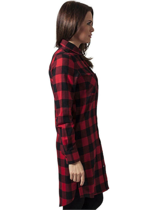 Midi Σεμιζιέ Φόρεμα Black/Red