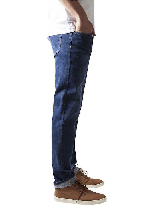 TB1437 Men's Jeans Pants Elastic with Loose Fit Navy Blue