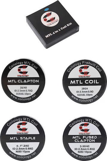 Coilology Mtl Fused Clapton Ni80 0.8 ohm 10τμχ