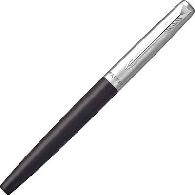 Parker Jotter Stiftset Rollerball aus Stahl Black CT in einem Etui (in einer Papierkassette)