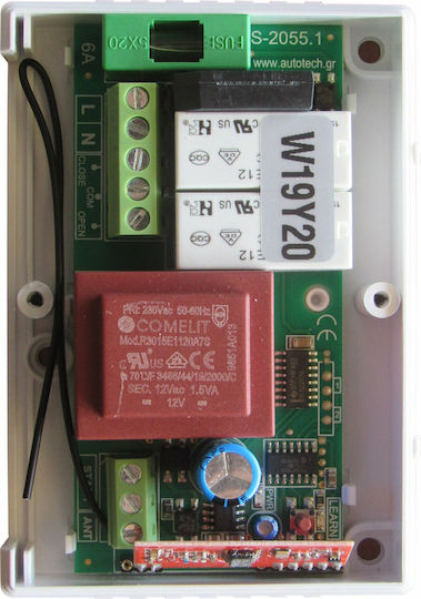 Autotech Garage Door Control Panel Single-Phase (220V) Πίνακας Ελέγχου για Μικρά Οικιακά Ρολά