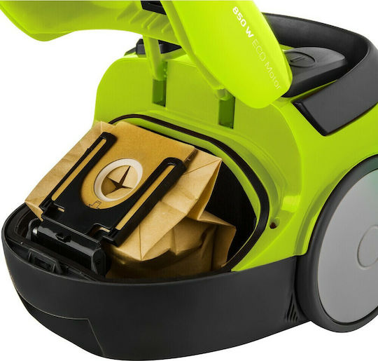 Sencor SVC 45GR-EUE3 Ηλεκτρική Σκούπα 850W με Σακούλα 1.5lt Πράσινη