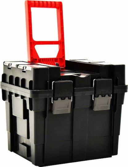 vidaXL Tool Storage Plastic Wheeled Box W46xD36xH41cm 146271