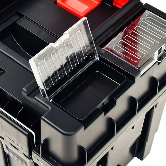 vidaXL Tool Storage Plastic Wheeled Box W46xD36xH41cm 146271