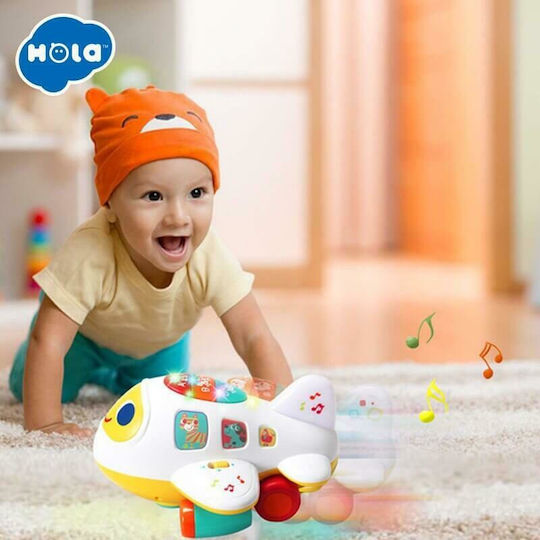 Hola Toys Vehicle My First Airplane with Light and Sounds for 12++ Months