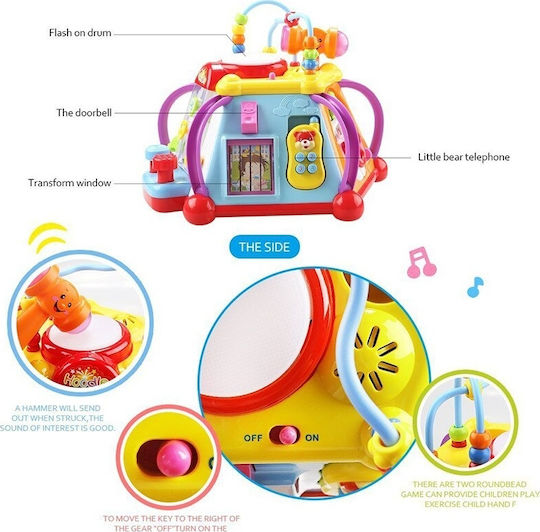 Hola Toys Hammer Toy Baby Cube Play Center Toy with Light and Sounds for 12++ Months